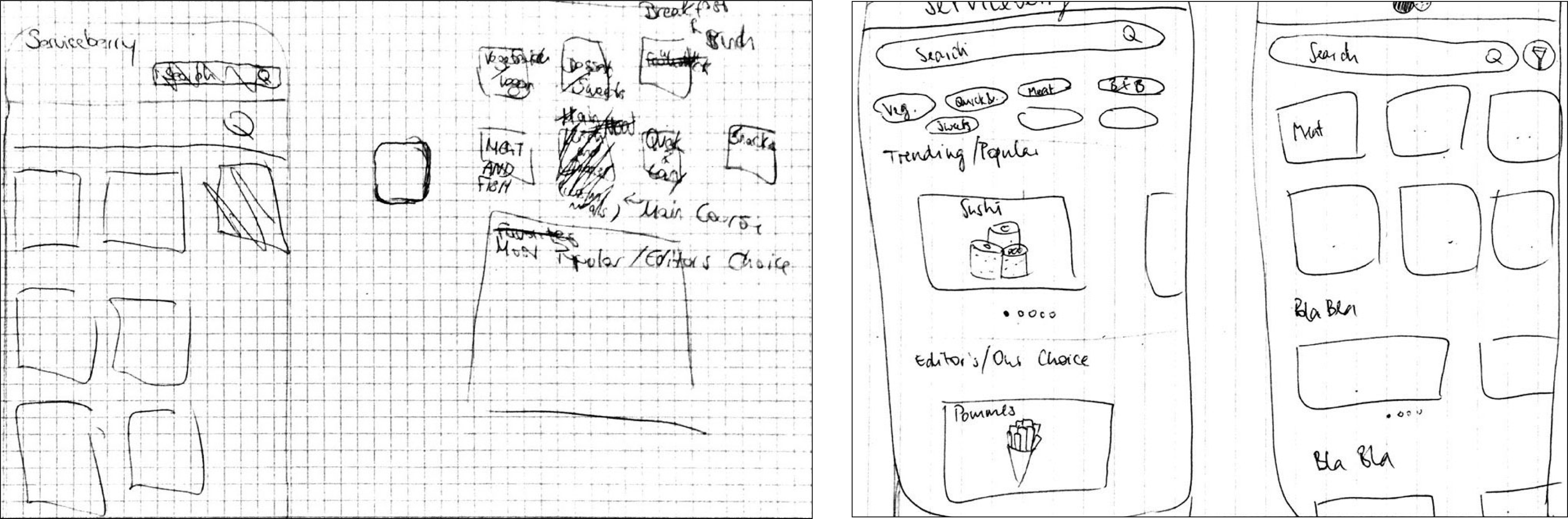 Low-fidelity wireframes 1